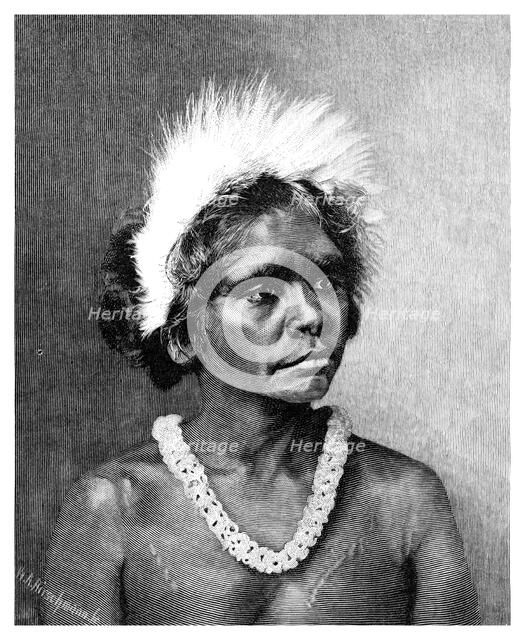 An Aboriginal Woman, 1886.Artist: WA Hirschmann