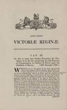 An act to carry into further execution the provisions of an act for completing the full..., 1837. Creator: Unknown