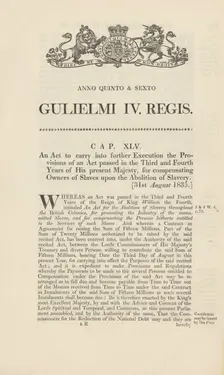 An act to carry into further execution the provisions of an act passed in the third..., 1835. Creator: Unknown