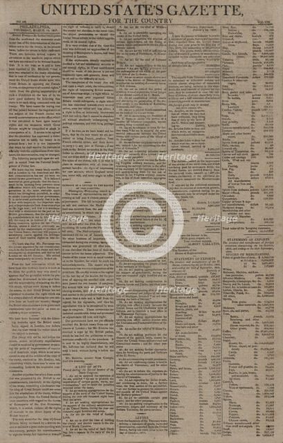 An act to prohibit the importation of slaves into any port or place within the jurisdiction..., 1807 Creator: Unknown.