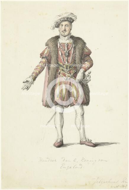 An actor as King Henry VIII of England, 1780-1836. Creator: Johannes Jelgerhuis.