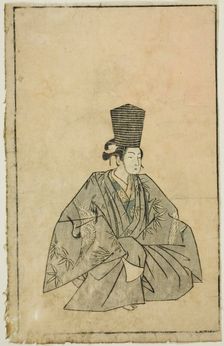 An Actor as Sanbaso, from "A Picture Book of Stage Fans (Ehon butai ogi)", Japan, 1770. Creator: Shunsho