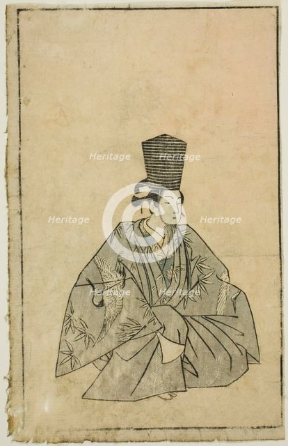 An Actor as Sanbaso, from "A Picture Book of Stage Fans (Ehon butai ogi)", Japan, 1770. Creator: Shunsho.