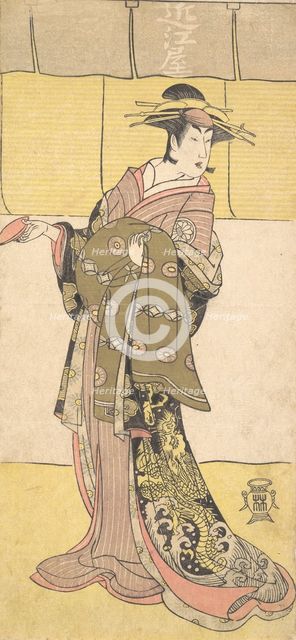 An Actor of the Segawa Line (Tomisaburo?) as a Courtesan, ca. 1790. Creator: Katsukawa Shunko.