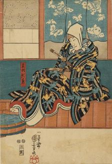 An Actor sitting on the edge of the stage, 1798-1861. Artist: Utagawa Kuniyoshi