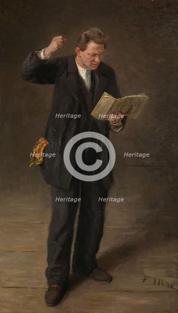 An Actor - the actor Alois Wohlmuth as "Malvolio", 1893. Creator: Fritz Karl Hermann von Uhde.