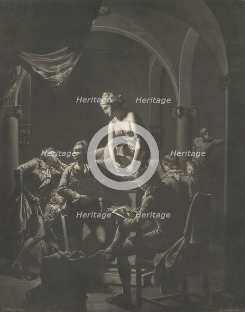 An Academy by Lamplight, February 20, 1772. Creator: William Pether.