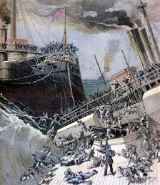 An Accident Aboard the Victoria 22 June 1893. Artist: Henri Meyer