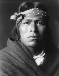 An Acoma man, c1905. Creator: Edward Sheriff Curtis