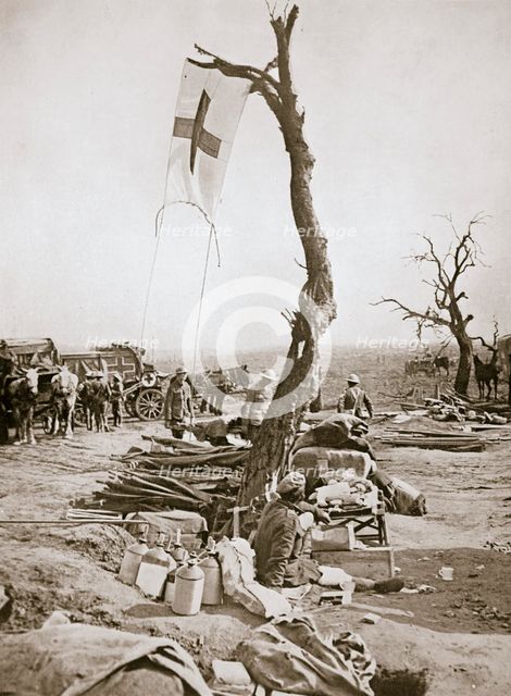 An advanced dressing station, Somme campaign, France, World War I, 1916. Creator: Unknown.
