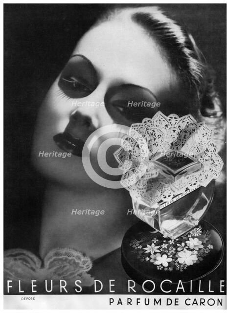 An advertisement for Caron perfume, 1938. Artist: Unknown