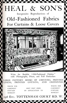 An advertisement for Heal & Son's of Tottenham Court Road, London 1908