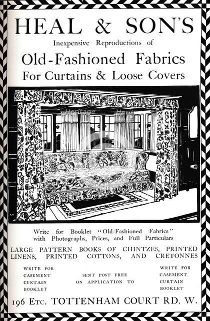 'An advertisement for Heal & Son's of Tottenham Court Road, London', 1908. Artist: Unknown.