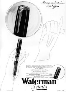 An advertisement for Waterman pens, 1938