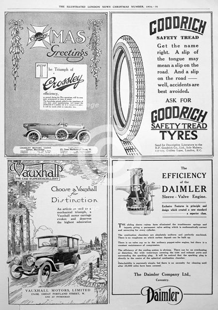 An advertising page in the Illustrated London News, Christmas, 1916. Artist: Unknown