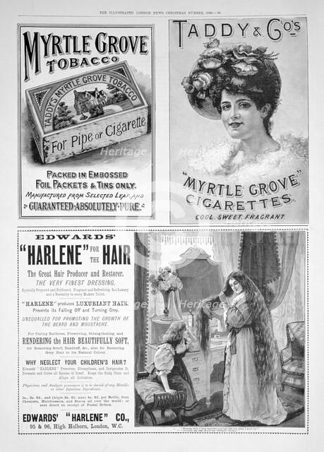 An advertising page in the Illustrated London News, Christmas number, 1896. Artist: Unknown