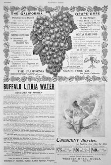 An advertising page in Harper's Bazar, Easter, 1894