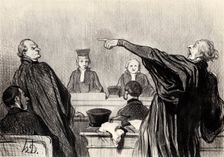 An advocate who is evidently fully convinced…, 1845. Creator: Daumier, Honoré (1808-1879)