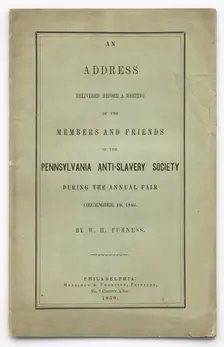 An Address Delivered Before a Meeting of the Members and Friends of the Pennsylvania .., 1850. Creator: Unknown