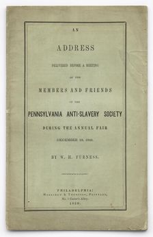 An Address Delivered Before a Meeting of the Members and Friends of the Pennsylvania .., 1850. Creator: Unknown