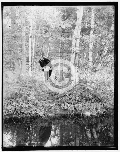 An Adirondack carry, c1902. Creator: William H. Jackson.