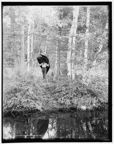 An Adirondack carry, c1902. Creator: William H. Jackson