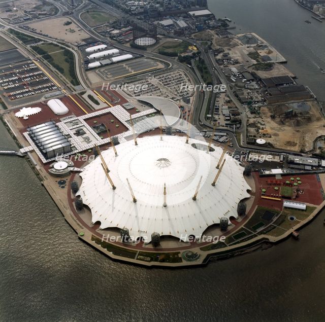 An aerial view of the Millennium Dome, Greenwich, London, 2000. Artist: EH/RCHME staff photographer