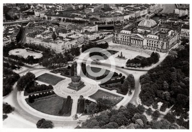 An aerial view of the Konigsplatz, Munich, Germany, from a Zeppelin, c1931 (1933). Artist: Unknown