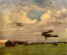 An Aerodrome in 1918 (1944). Creator: Sir John Lavery