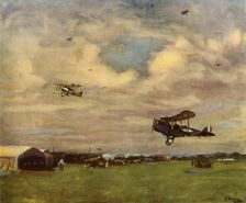An Aerodrome in 1918 (1944). Creator: Sir John Lavery