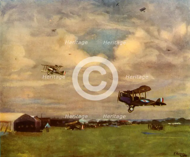 'An Aerodrome in 1918', (1944).  Creator: Sir John Lavery.