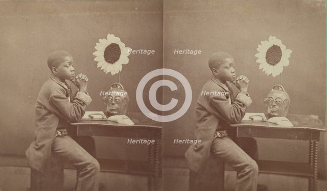 An Aesthetic Darkey from the "Aiken and Vicinity" series, 1882. Creator: James A Palmer.