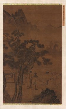 An Afternoon Visit near Tall Pines, Ming dynasty, 16th century. Creator: Unknown