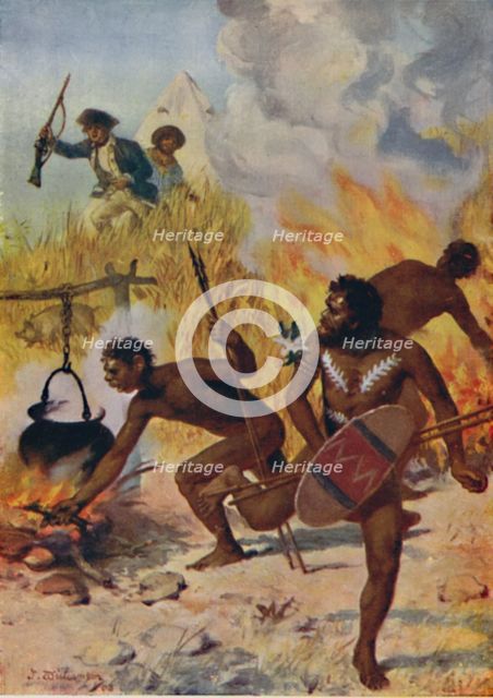 'An Affray with the Natives', 1923. Creator: Unknown.