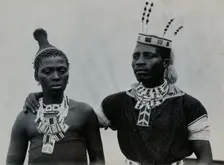 An African man and woman embracing, c1900. Creator: Unknown