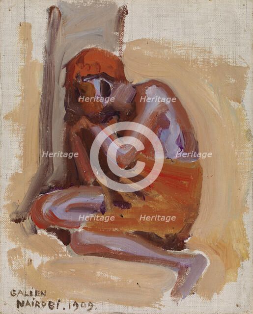 An African Resting, 1909. Creator: Akseli Gallen-Kallela.