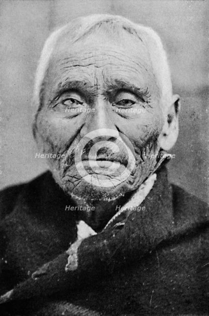 An aged Tlingit Indian of Alaska, 1912. Artist: Unknown.