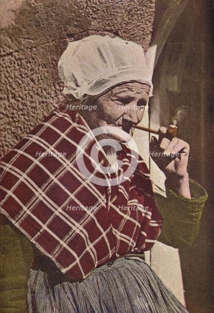 'An Aged Bretonne', c1913. Artist: Charles JS Makin.