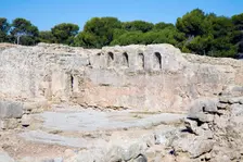 An agora and a stoa in the Greek city of Emporion, Empuries, Spain, 2007. Creator: Samuel Magal