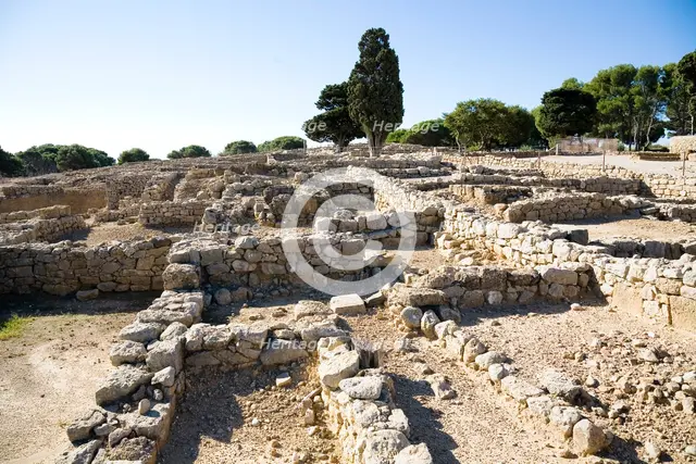 An agora and a stoa in the Greek city of Emporion, Empuries, Spain, 2007. Creator: Samuel Magal.