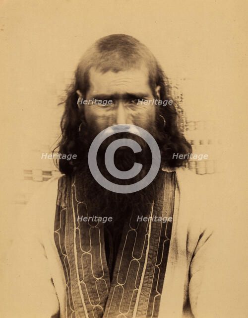 An Ainu Tribal Elder from the Settlement of Taraiki in Southern Sakhalin, 1880-1899. Creator: Innokenty Ignatievich Pavlovsky.