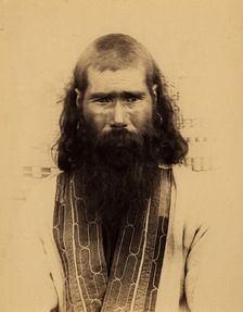An Ainu Tribal Elder from the Settlement of Taraiki in Southern Sakhalin, 1880-1899. Creator: Innokenty Ignatievich Pavlovsky
