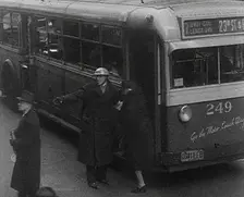 An Air Raid Warden Directing Civilians, 1942. Creator: British Pathe Ltd
