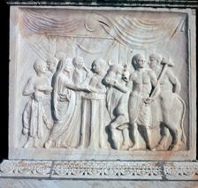 An altar dedicated to the Roman Imperial cult, 1st century. Creator: Unknown