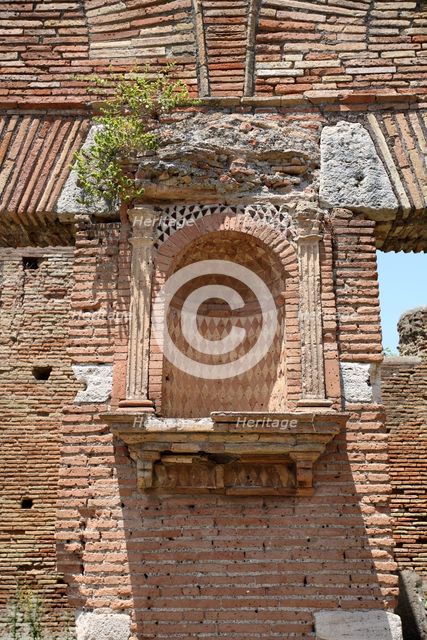 An altar in Ostia Antica, Italy. Creator: Samuel Magal.