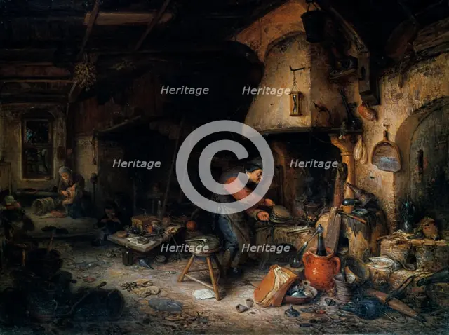 'An Alchemist,' 1661.  Artist: Adriaen van Ostade