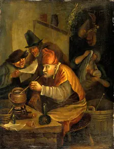 An alchemist, c1670s. Creator: Unknown