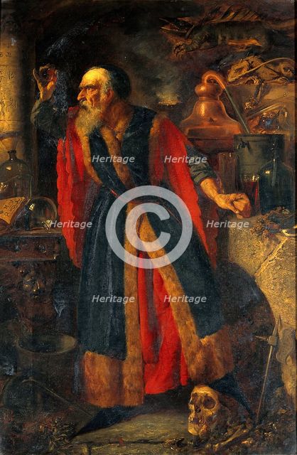 An alchemist, c1870s. Creator: Edward Charles Barnes.