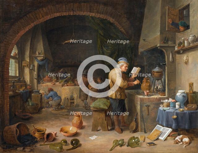 An Alchemist, . Creator: Teniers; David; the Younger (1610-1690).