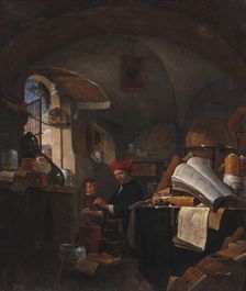 An Alchemist in his Laboratory, 1631-1677. Creator: Thomas Wijck
